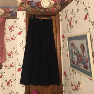 Long navy skirt